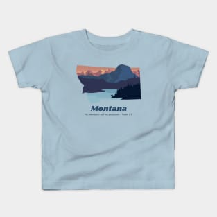 USA State of Montana Psalm 2:8 - My Inheritance and possession Kids T-Shirt